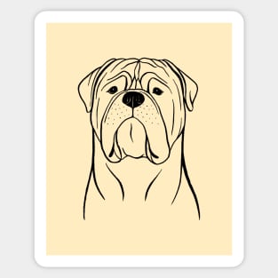 Bullmastiff (Beige and Black) Sticker